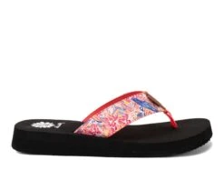 Women's Yellow Box Flounder Flip-Flops